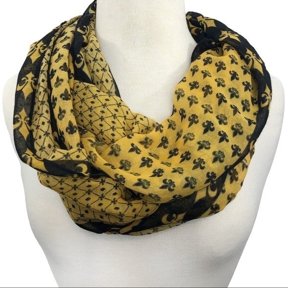 Fleur De Lis Infinity Scarf - Picture 1 of 6